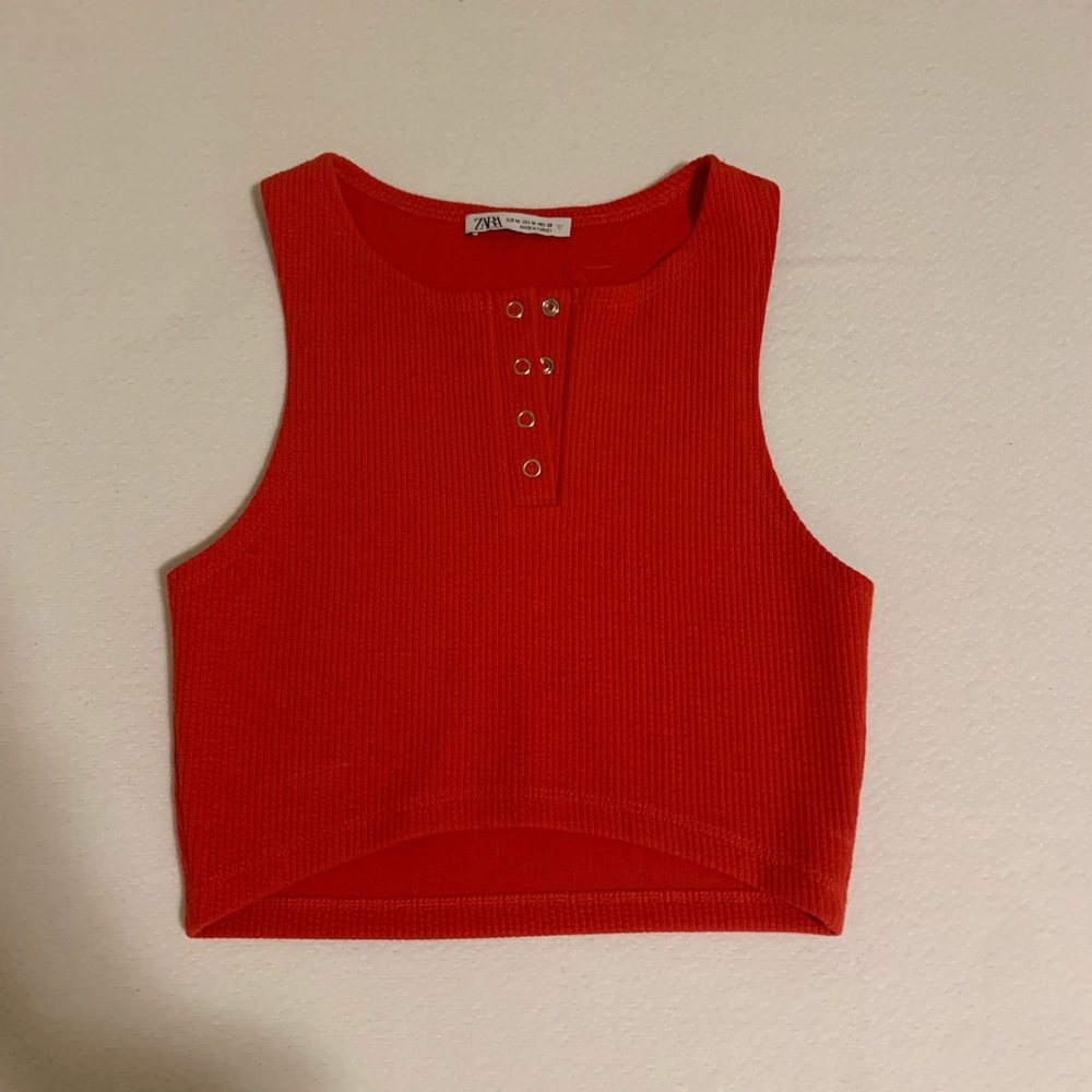 BRAND NEW NEVER WORN red cropped tank top